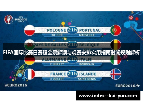 FIFA国际比赛日赛程全景解读与观赛安排实用指南时间规则解析